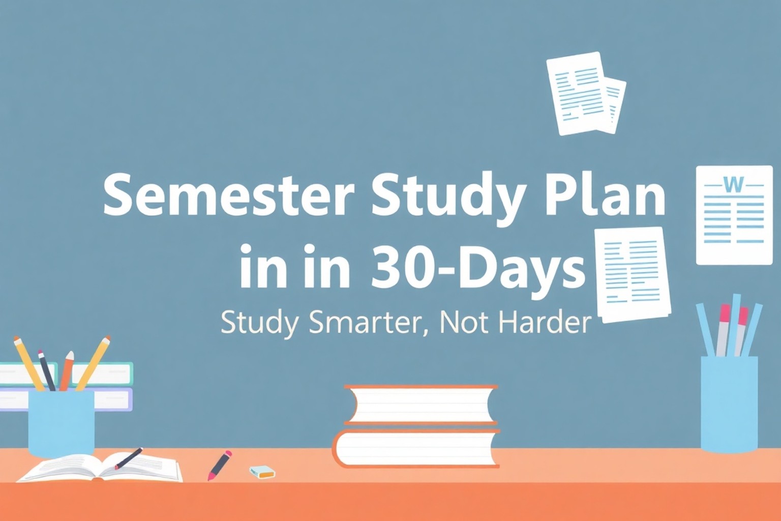 Semester Study Plan in 30 Days: Study Smarter, Not Harder
