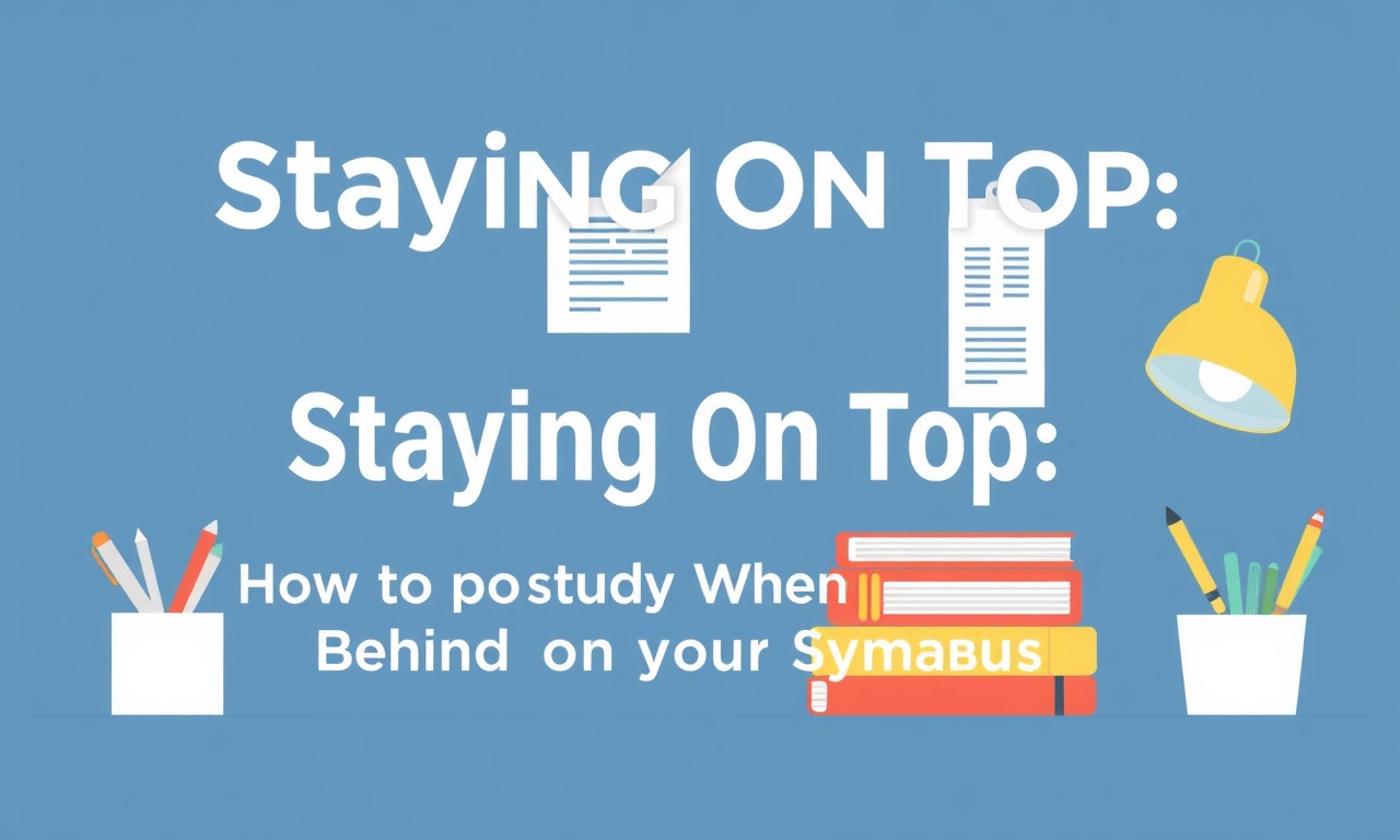 Staying On Top: How to Study When You're Behind on the Syllabus