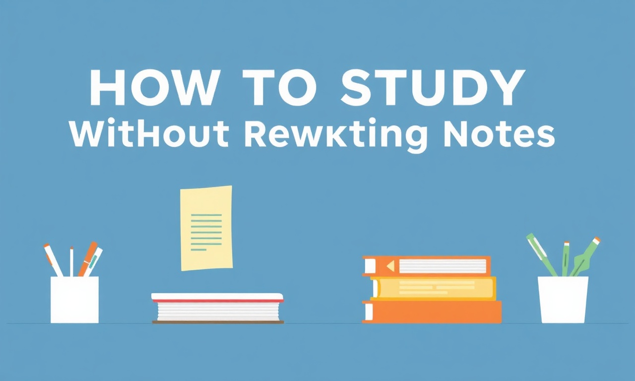 How to Study Without Rewriting Notes: Master Study Techniques